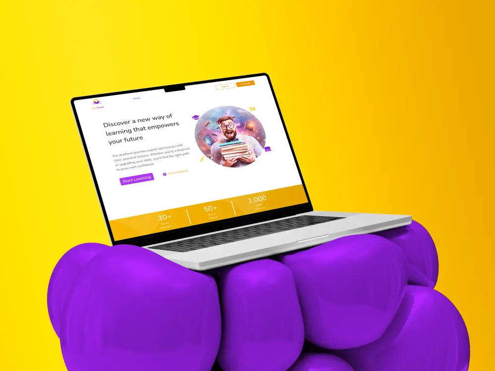 تصميم صفحتين لموقع E-learning