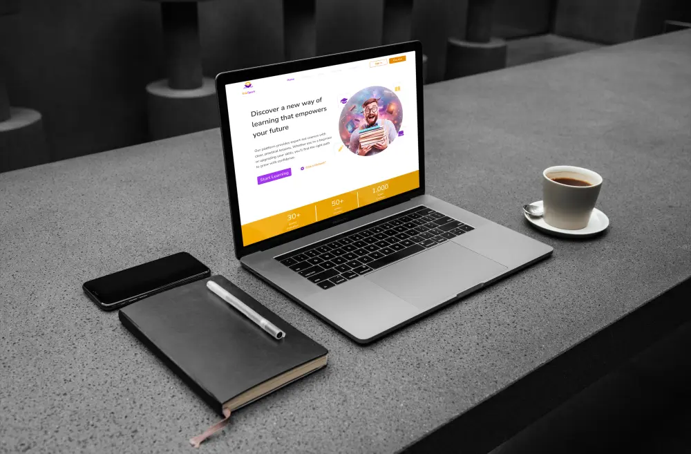 تصميم صفحتين لموقع E-learning