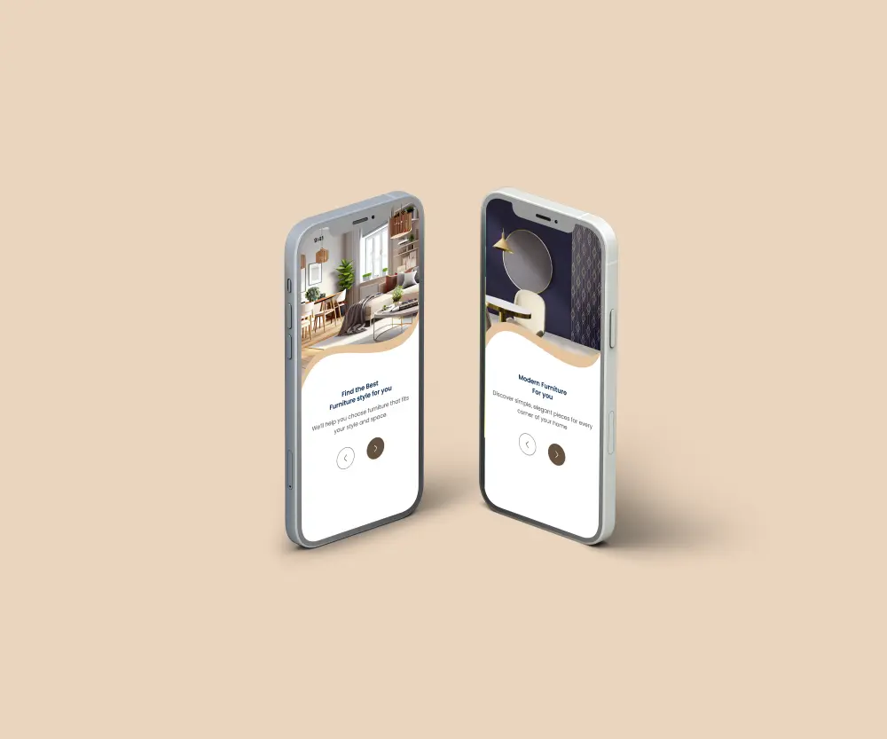 تصميم واجهة تطبيق أثاث احترافية بتجربة مستخدم عصرية  (Furniture app)