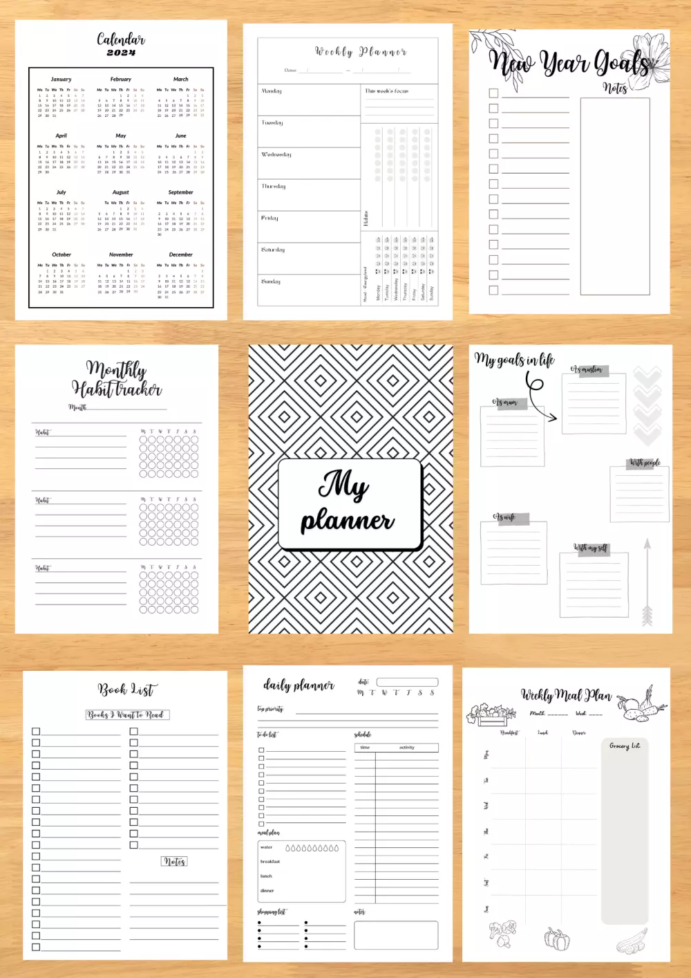 بلانر منظم planner 2024 أجندة دفتر