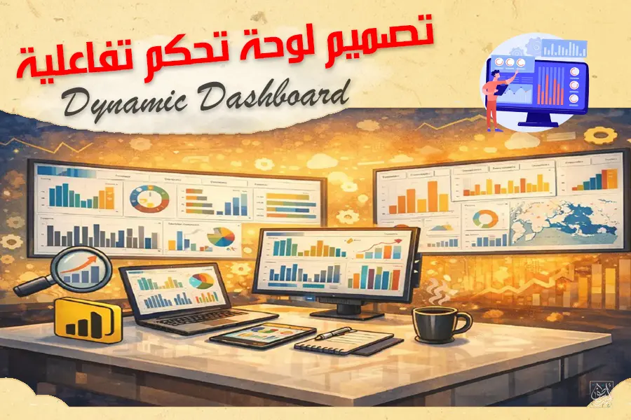 تصميم لوحة تحكم (Dashboard) تفاعلية علي اكسل