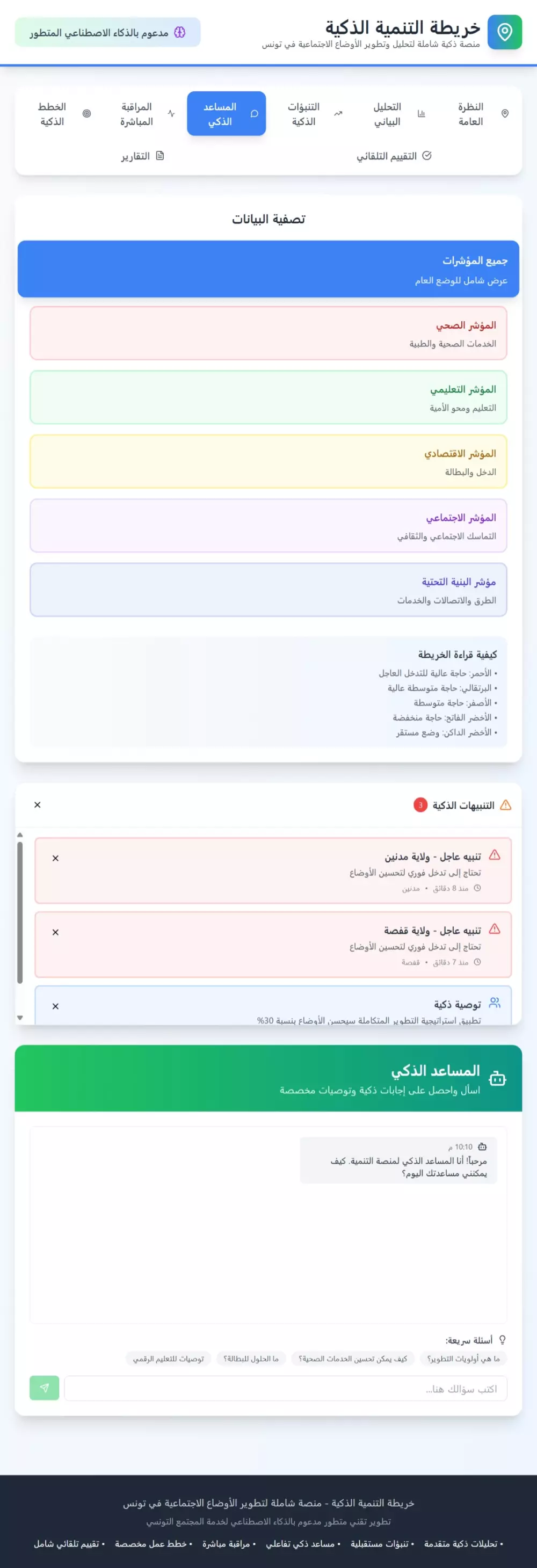 نموذج اولي لمنصة ذكية تفاعلية