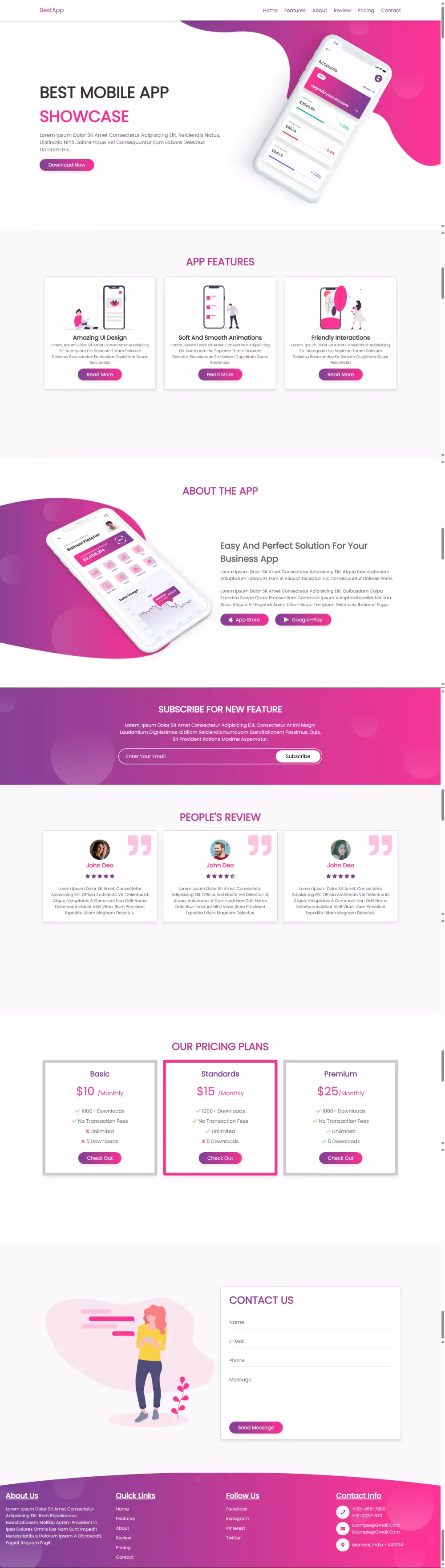 تصميم صفحة هبوط متجاوبة مع جميع الشاشات