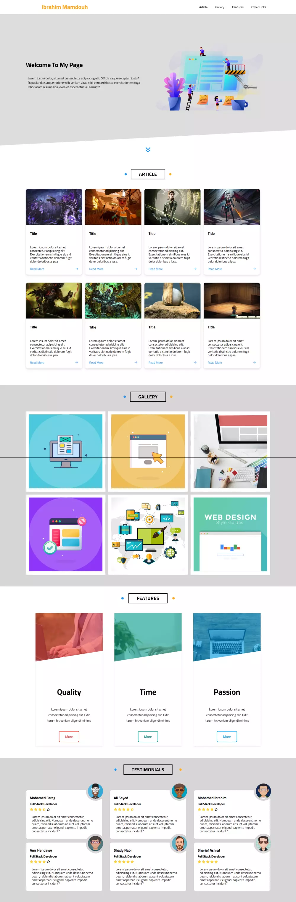 تصميم صفحة هبوط متجاوبة مع جميع الشاشات