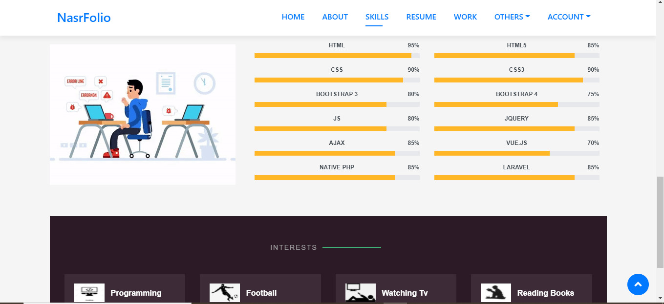 موقع سيرة ذاتية لعرض اعمالك وانجازاتك مقابل 10$