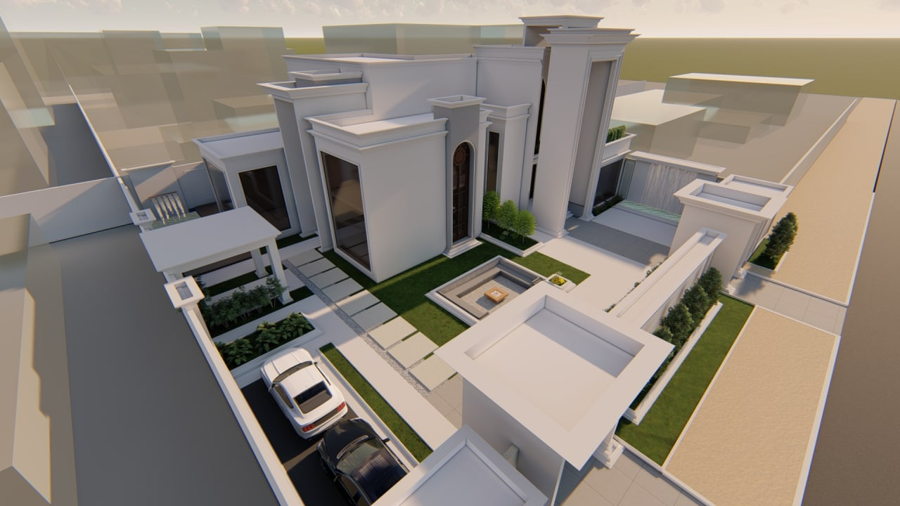 تصميم معماري للمخططات و الواجهات وتصميم داخلي