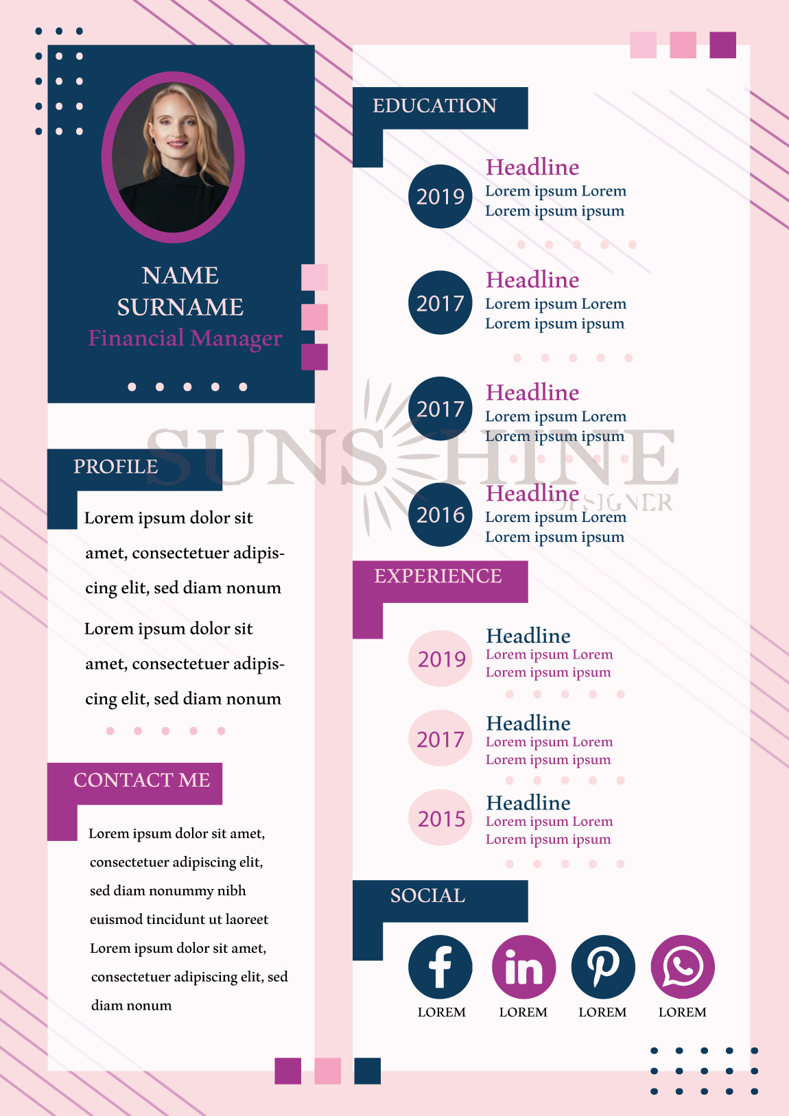 تصميم سيرة ذاتية احترافية (انجليزي - عربي - فرنسي )