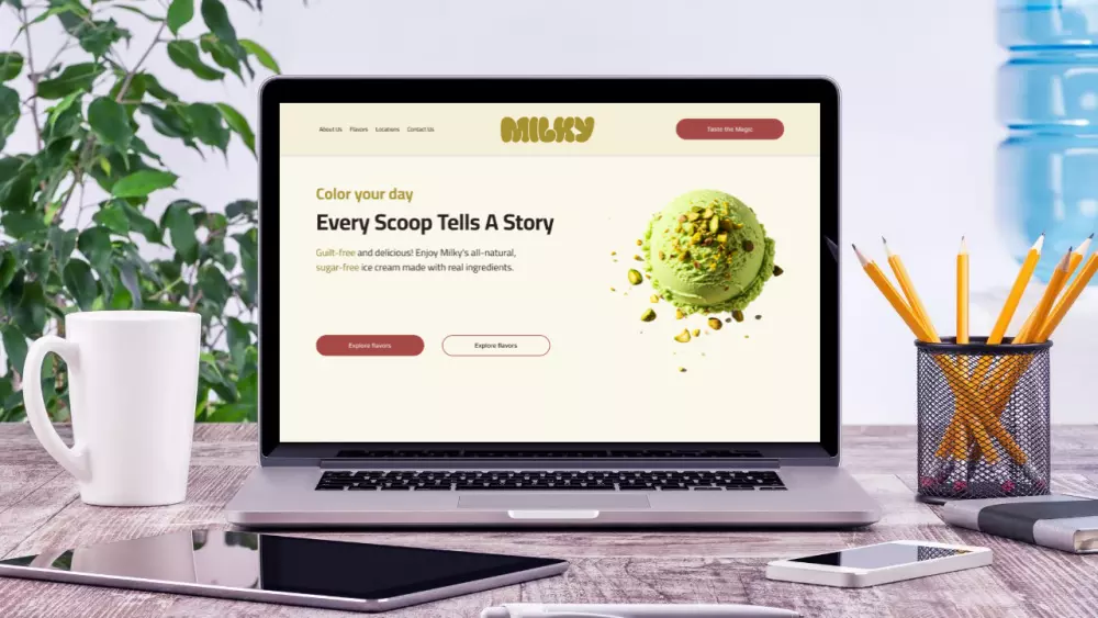 تصميم صفحة هبوط (Landing Page) احترافية على Figma أو XD.