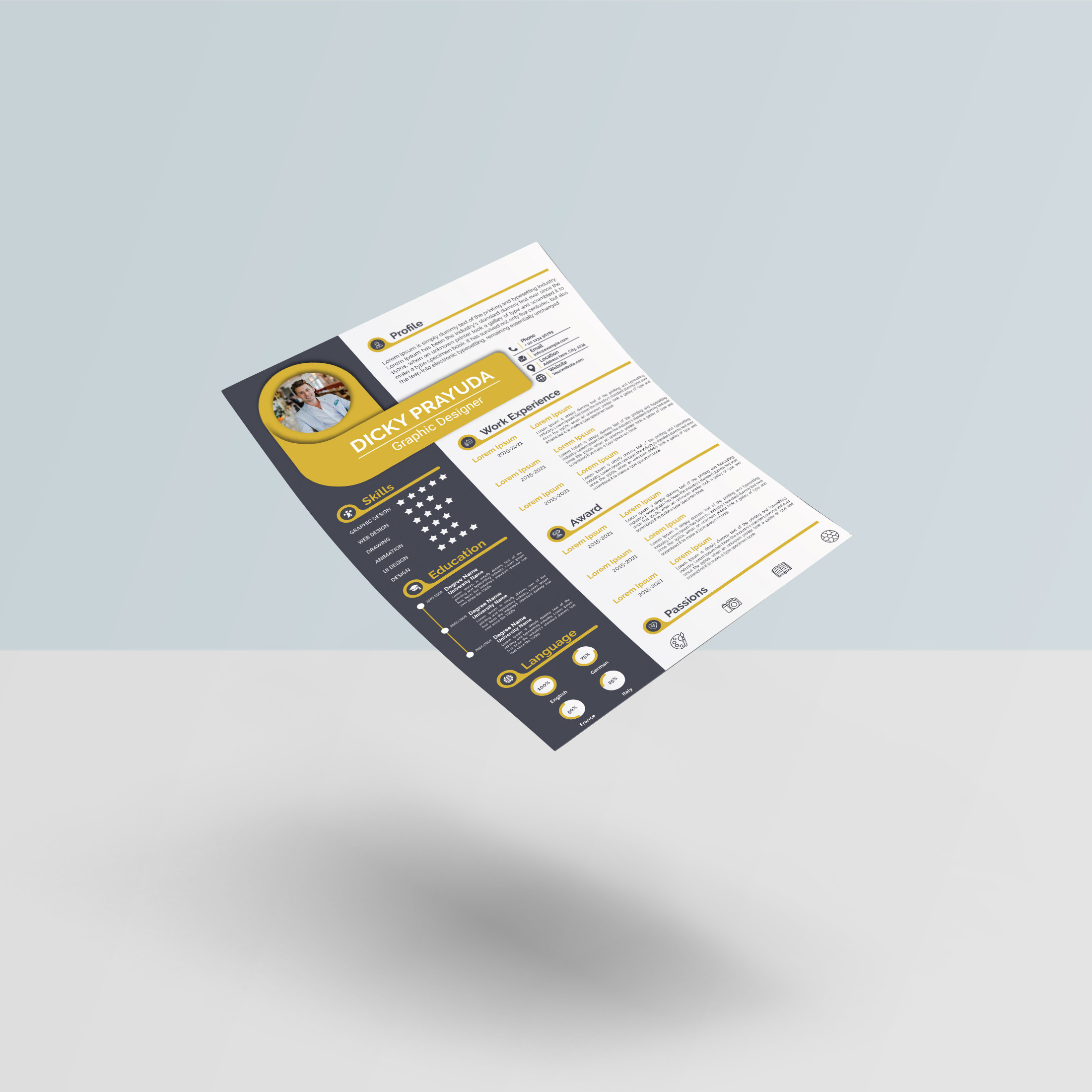 تصميم سيرة ذاتية CV بشكل احترافي و جذاب