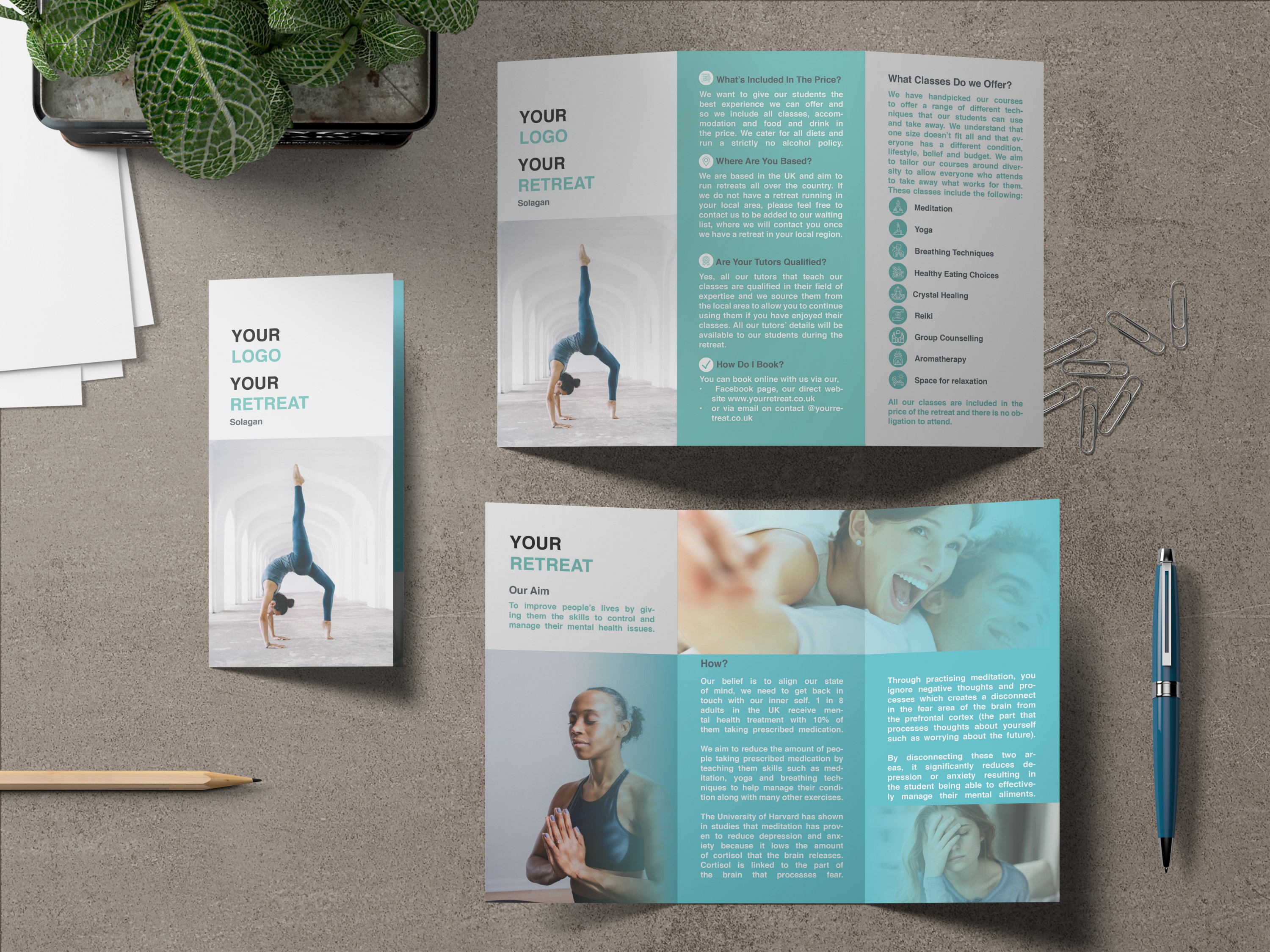 تصميم بروشورات (مطوية A4 )