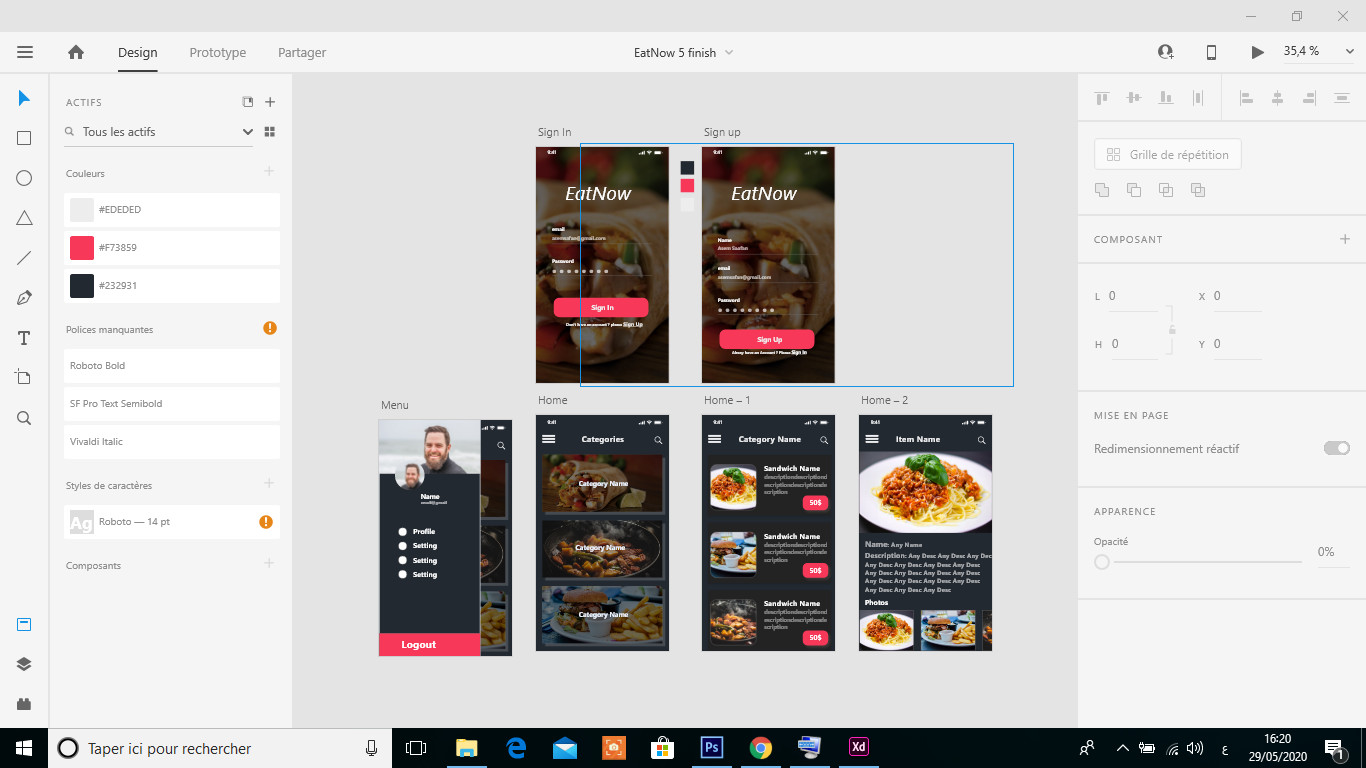 تصميم الواجهات لكل من المواقع والتطبيقات