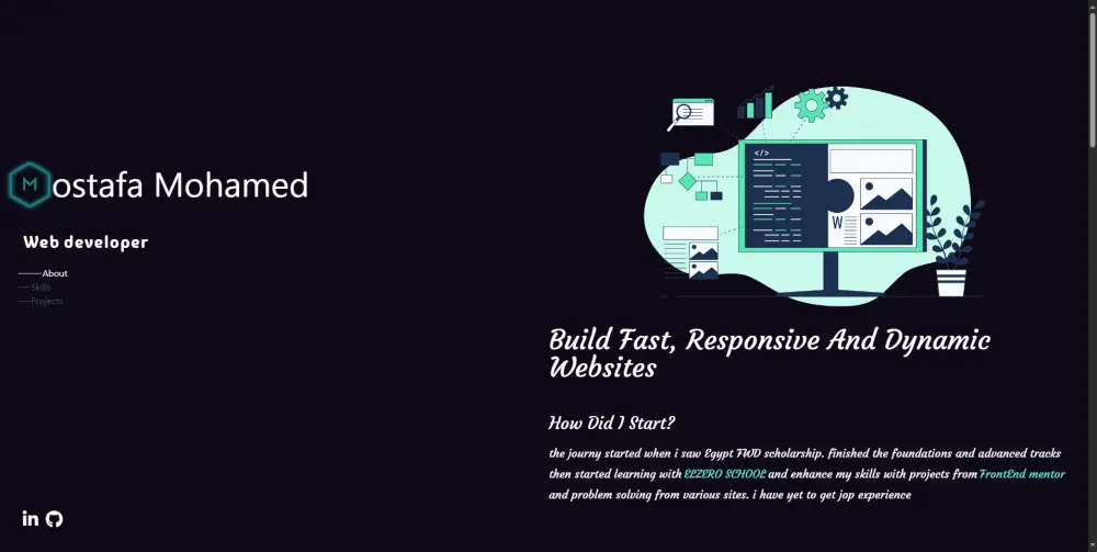 انشاء صفحة بورتفوليو (portfolio)