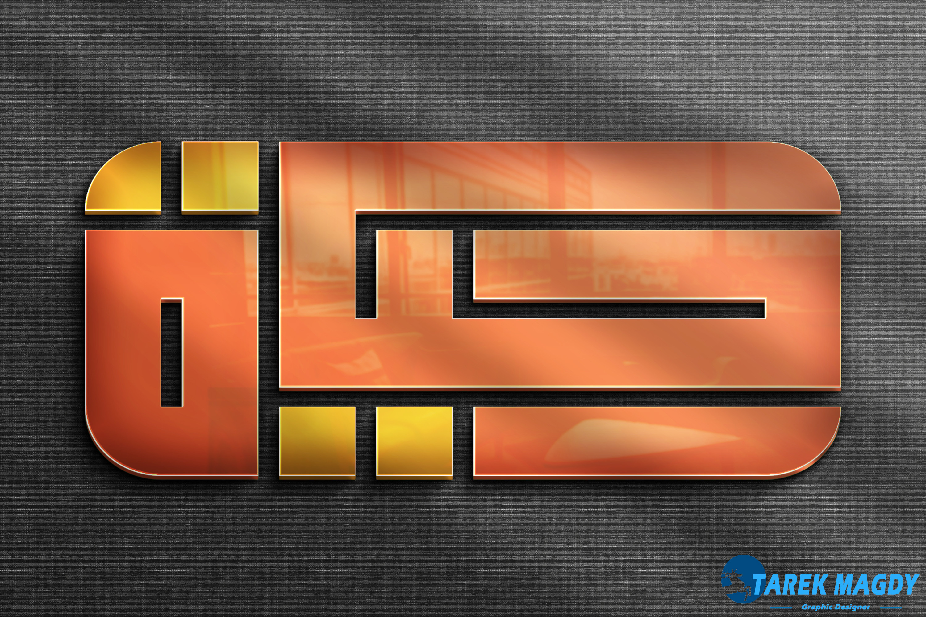 تصميم شعار بالخط الكوفي التربيعي