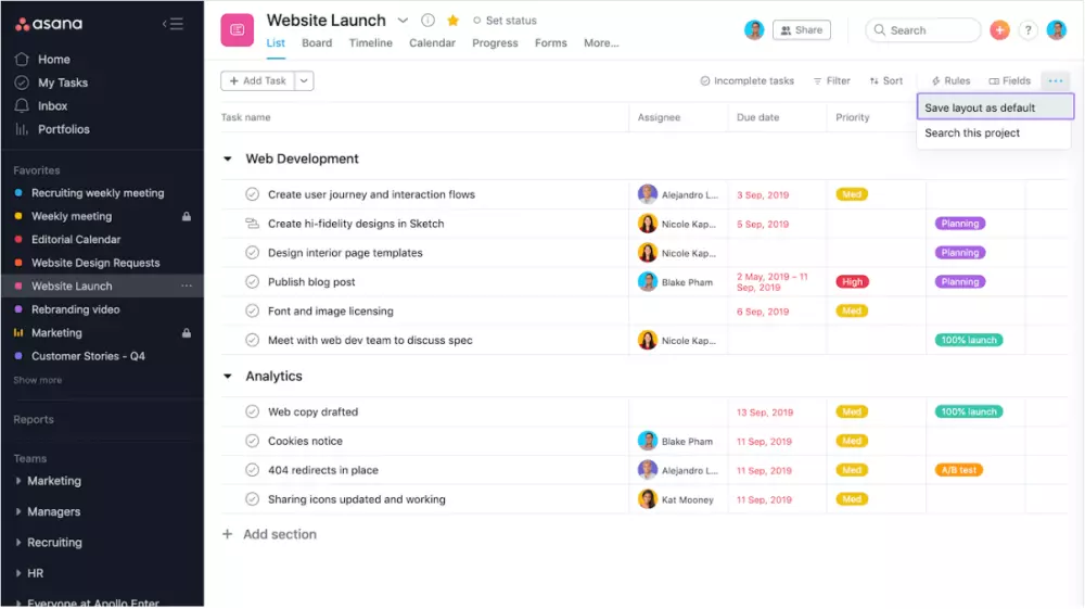 إدارة مشاريعك باحترافية على Asana