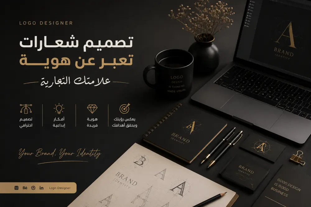 تصميم لوجو احترافي يعبر عن هوية براندك بشكل مميز وجذاب