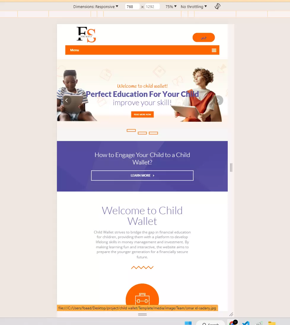 تصميم المواقع الإلكترونية Frontend Developer