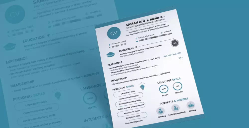 سيرة ذاتية طبقا للمقاييس العالمية لكتابة السيرة الذاتية