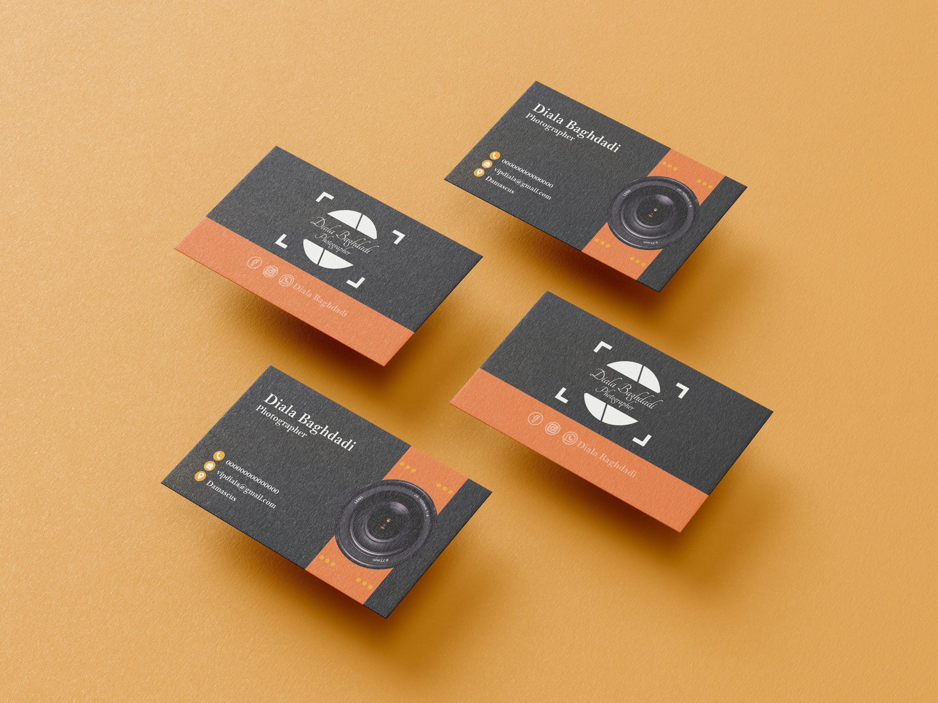 تصميم كرت شخصي -ورق مراسلات- أظرف باحترافية ودقة