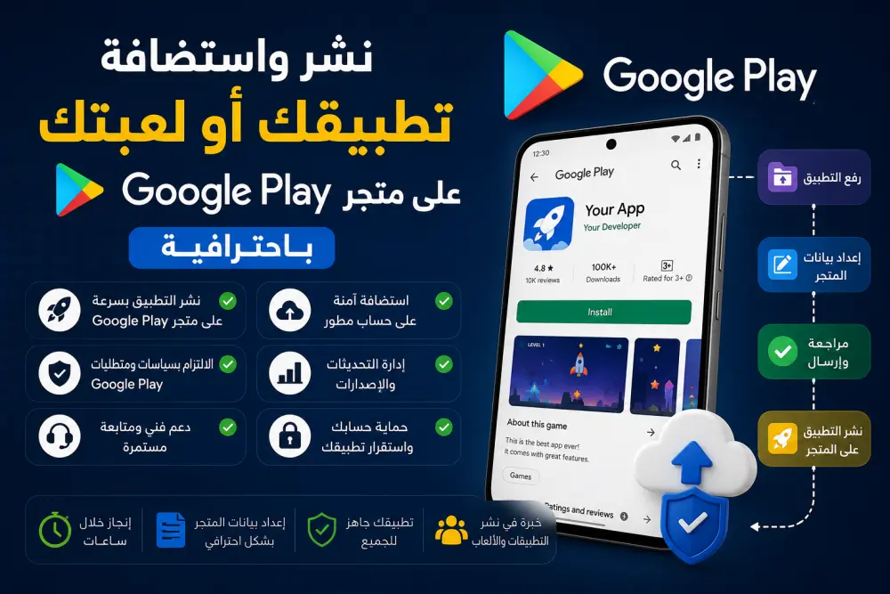 نشر واستضافة تطبيقك أو لعبتك على متجر Google Play باحترافية