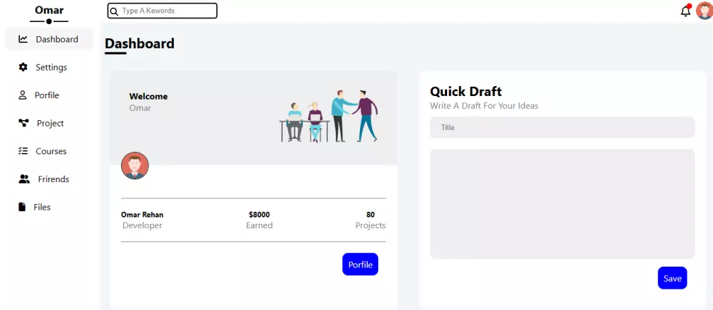 Dashboard للتحكم علي البيانات بذكاء وبساطة