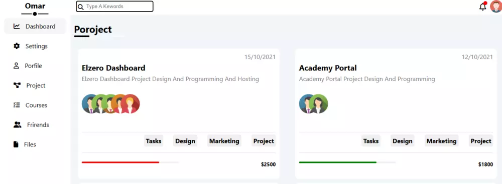 Dashboard للتحكم علي البيانات بذكاء وبساطة