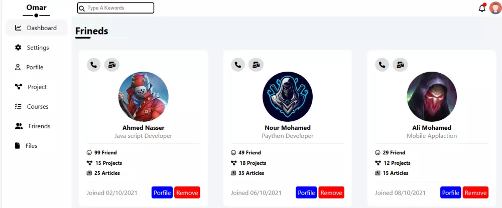 Dashboard للتحكم علي البيانات بذكاء وبساطة