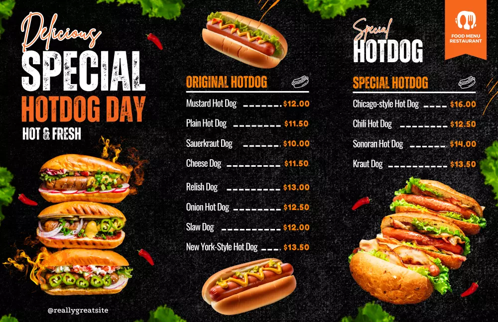 تصميم منيو [menu]