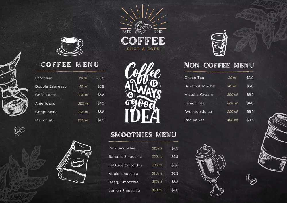 تصميم منيو [menu]