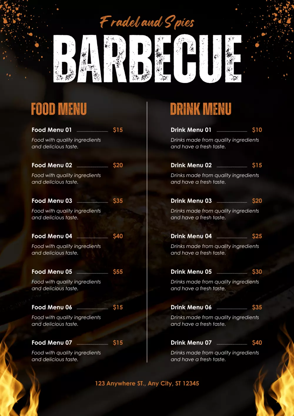 تصميم منيو [menu]