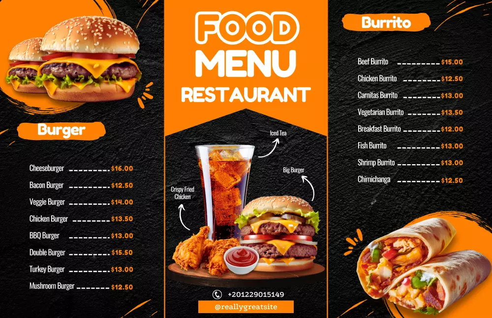 تصميم منيو [menu]