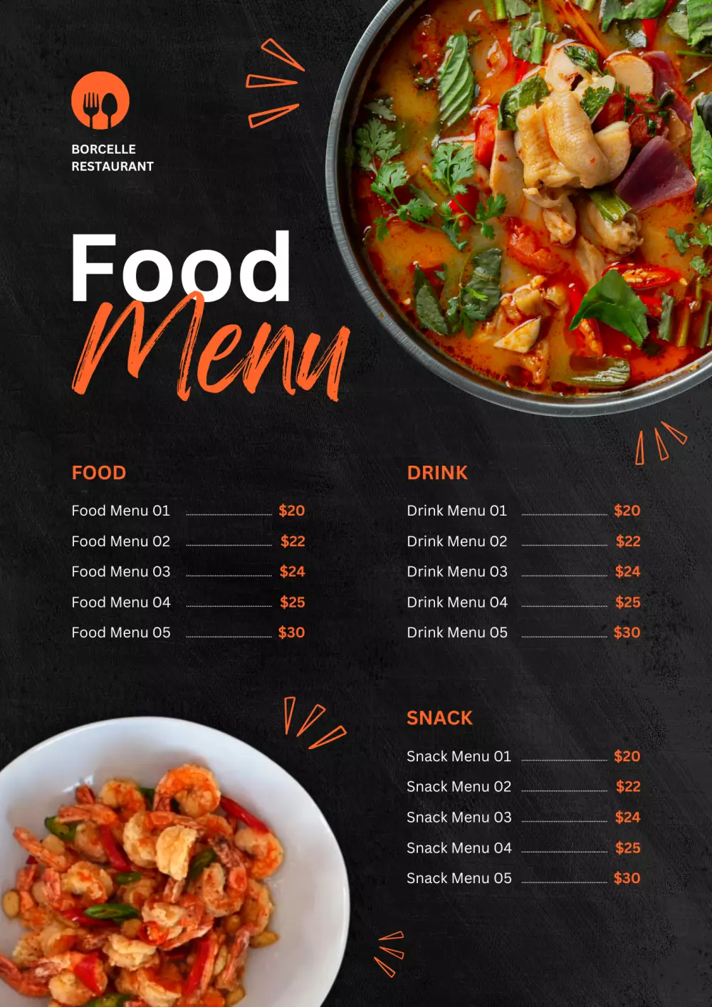 تصميم منيو [menu]