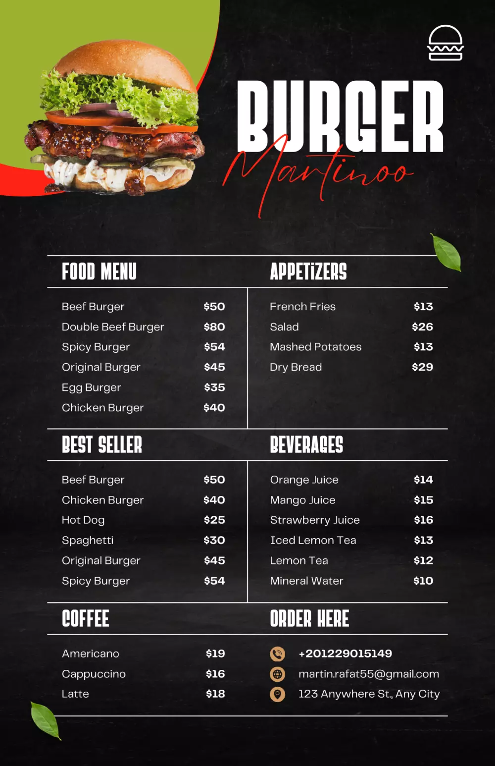 تصميم منيو [menu]