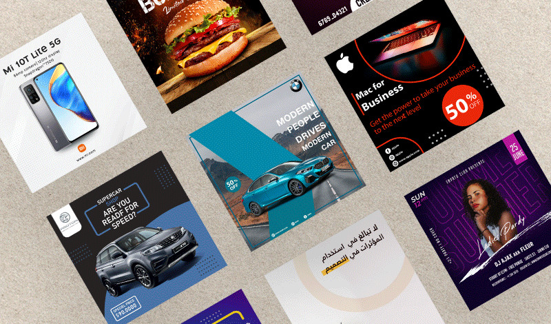 تصميم منشورات احترافية لمواقع السوشيال ميديا
