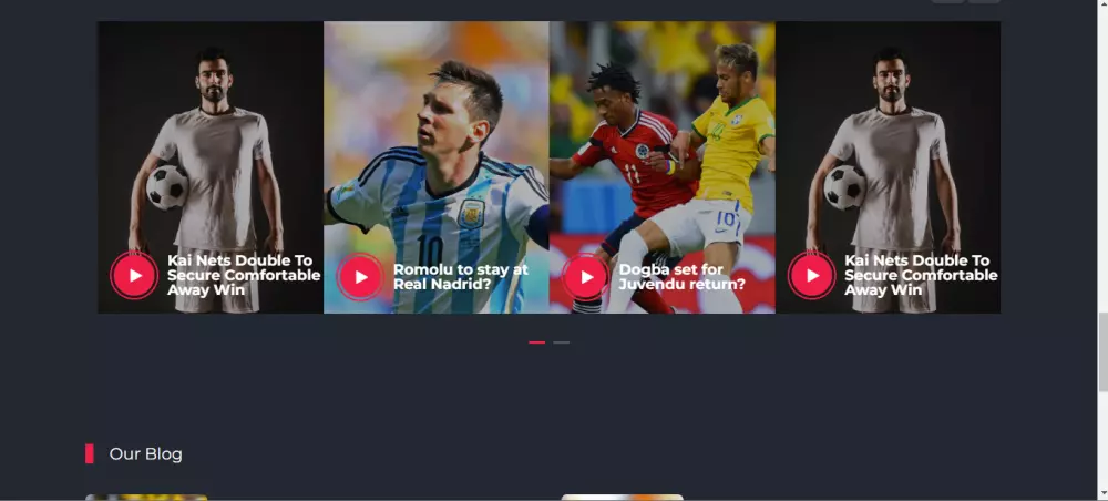 خدمة إنشاء قالب متجاوب لكرة القدم