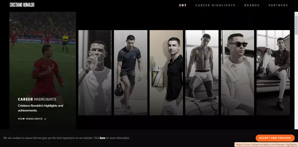 قالب موقع كريستيانو رونالدو لأفضل تجربة لمحبي الأسطورة