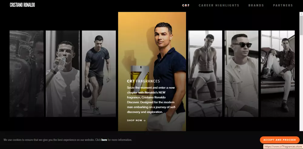 قالب موقع كريستيانو رونالدو لأفضل تجربة لمحبي الأسطورة