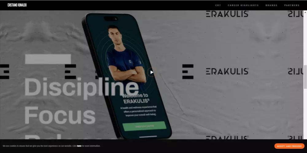 قالب موقع كريستيانو رونالدو لأفضل تجربة لمحبي الأسطورة