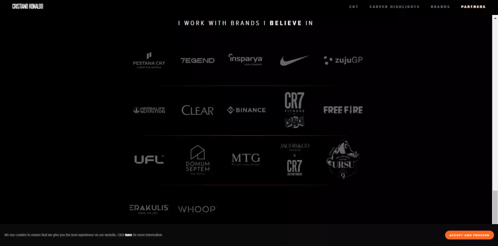 قالب موقع كريستيانو رونالدو لأفضل تجربة لمحبي الأسطورة