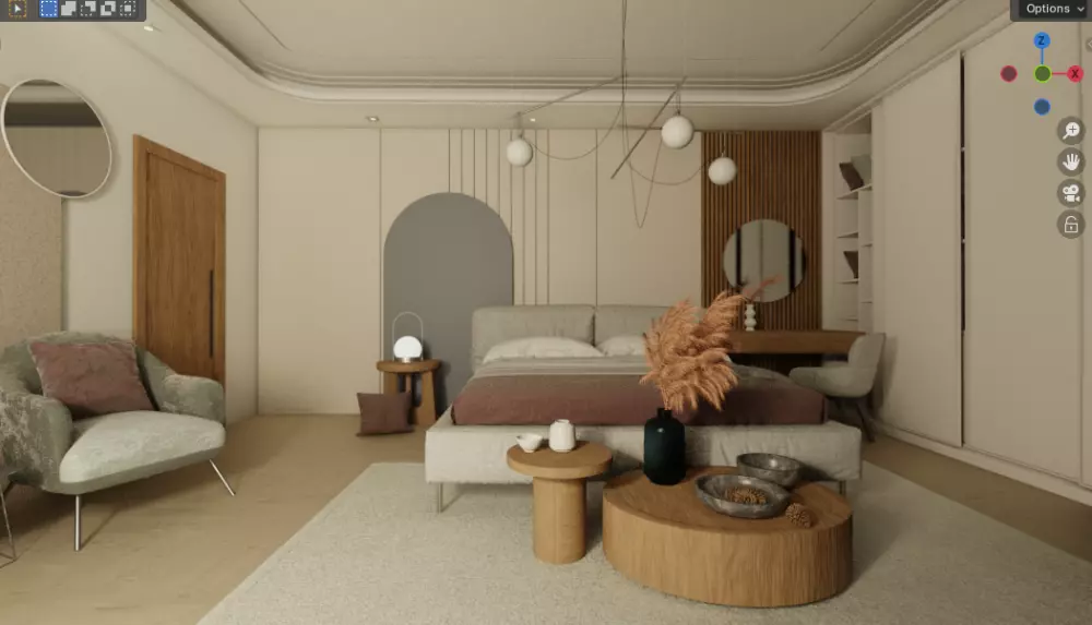 تصميم غرف نوم 3D