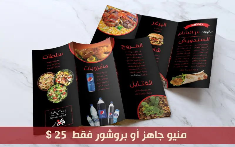 بروشور أو منيو احترافي