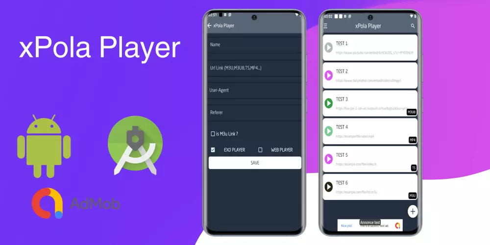 انشاء مشغل مثل xPola Player  بكل مميزات xPola