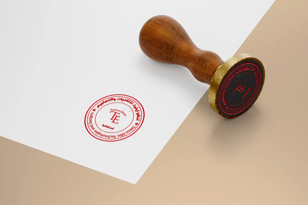 تصميم ختم احترافي جاهز للطباعة والاستخدام الرقمي