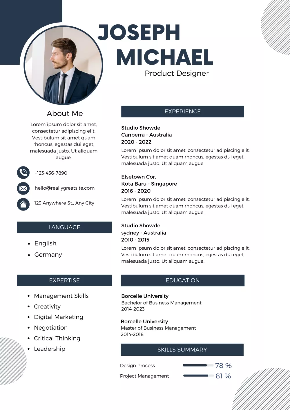 تصميم سيرة ذاتيه بشكل مميز انجليزى او عربي سواء بصور او لا