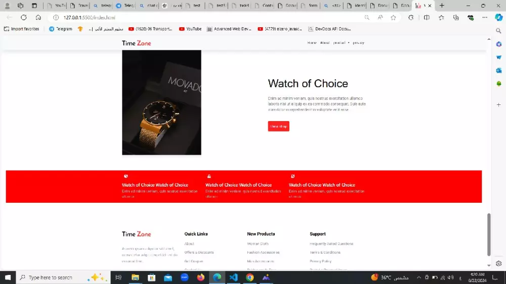 تصميم موقع Javascript Html Css Bootstrap