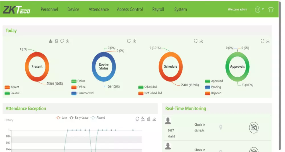 تصميم وبرمجة نظام الحضور والانصراف