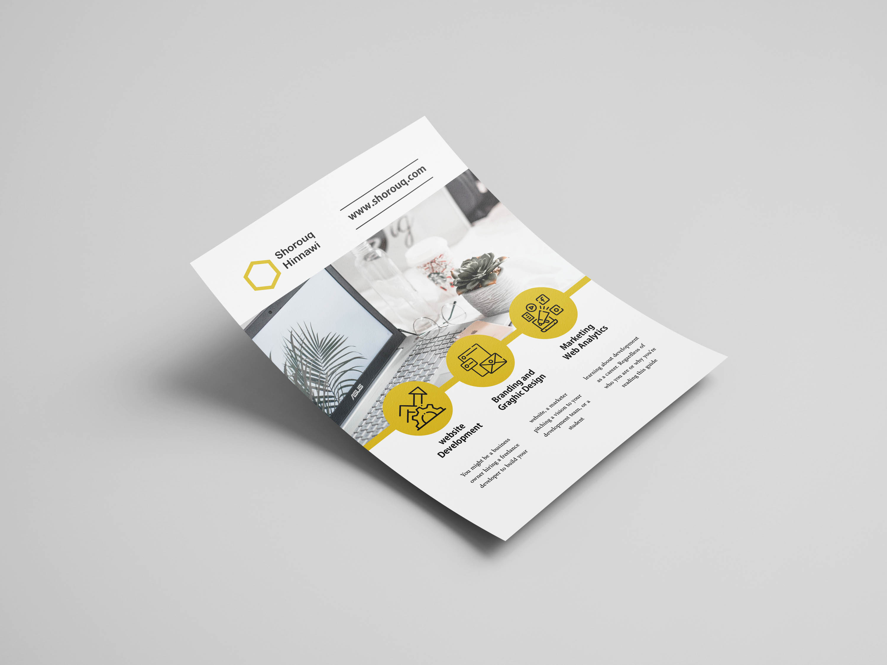 تصميم فلاير ابداعي للتعريف عن شركتك ومشروعك