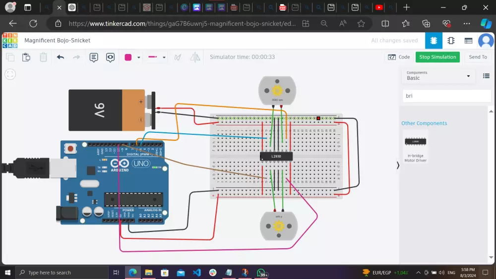 مشاريع آردوينو و كتابة الكود تنكر كاد