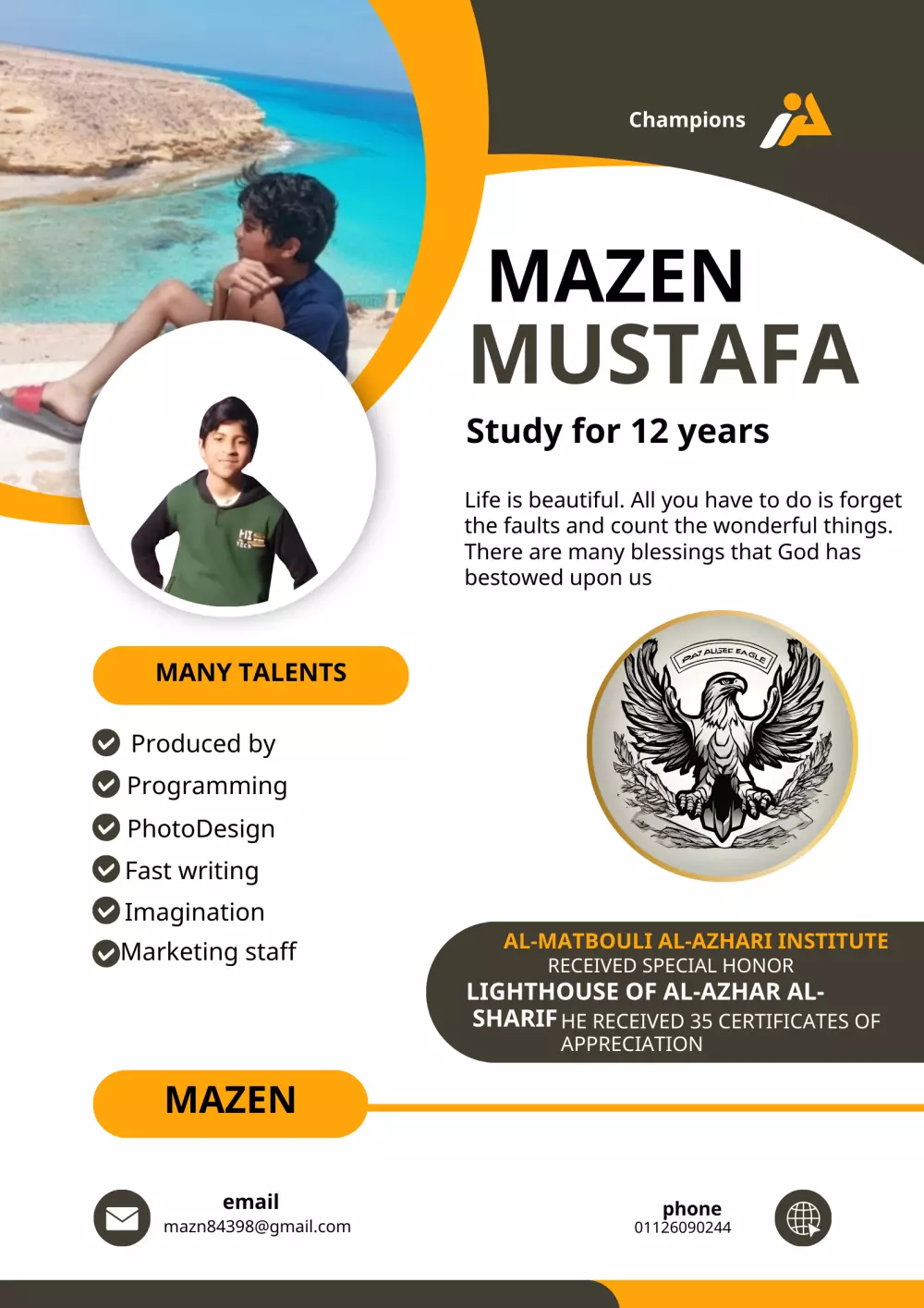 تصميم سيرة ذاتية احترافية (cv)