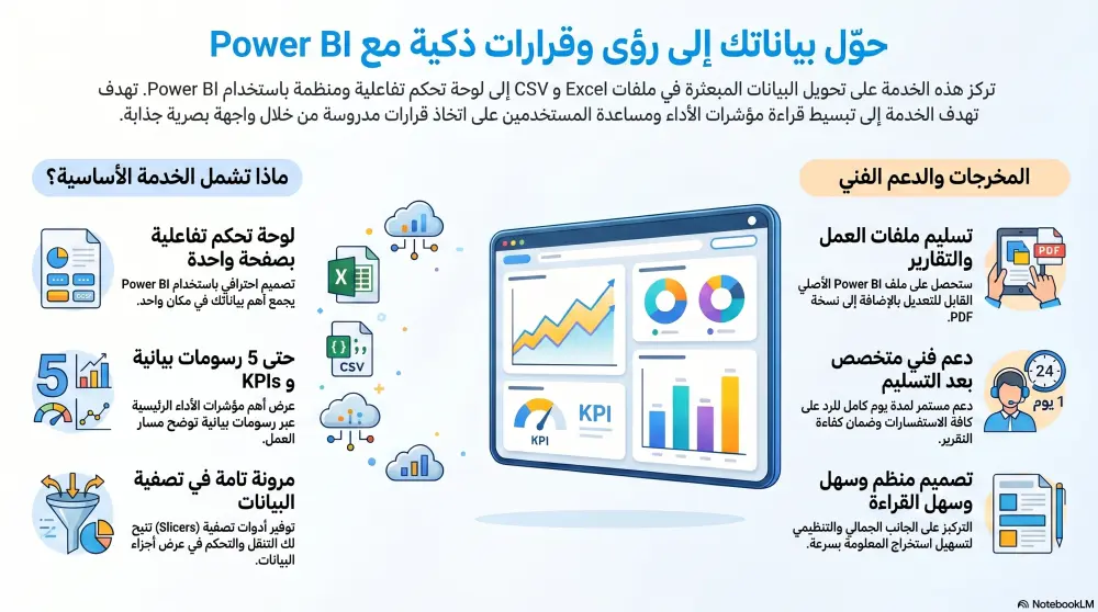 تحليل بيانات وتصميم Dashboard احترافي باستخدام Power Bi و Excel