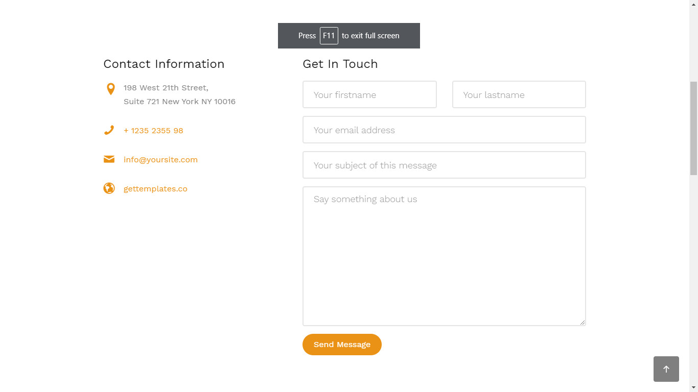 تصميم الواجهة الرئيسية للشركة